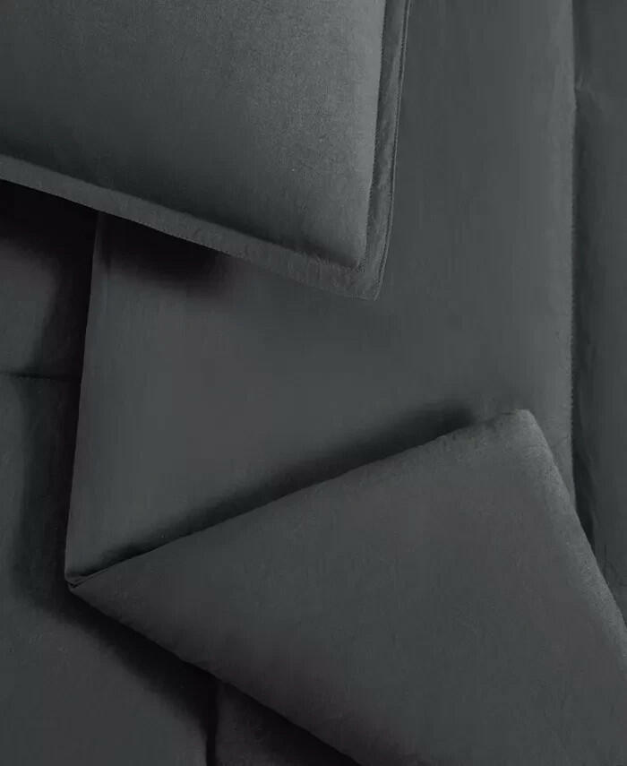 UGG Devon Reversible 3 Pc King Comforter Set Charcoal Gray New $130
