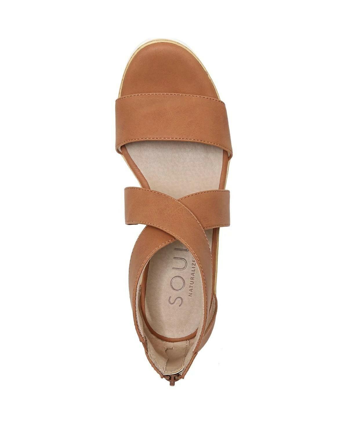 Soul Naturalizer Goodtimes Ankle Strap Wedge Sandals Women’s Comfort Shoes Brown