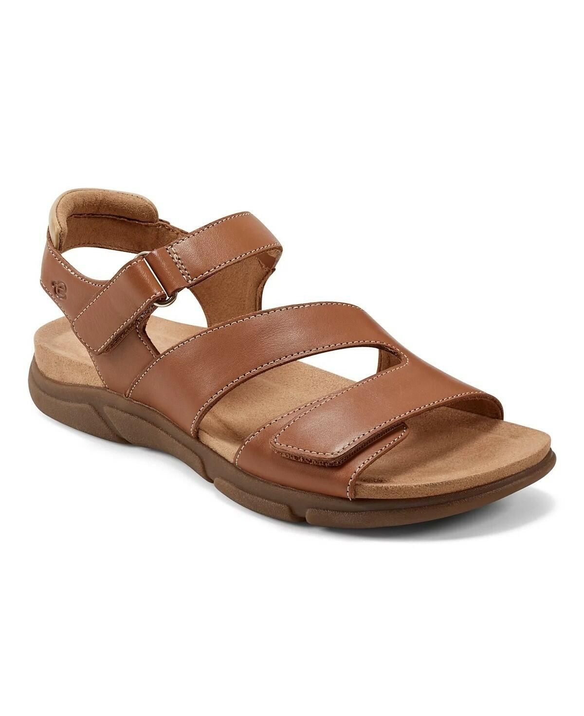 Easy Spirit Mavey Strappy Leather Sandals MSRP $69 Comfort Shoes Brown Size 11M