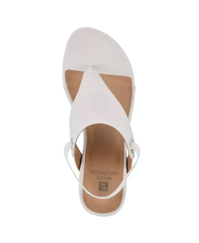 White Mountain Womens All Dres Wedge Sandals White Size 9.5 MSRP $79