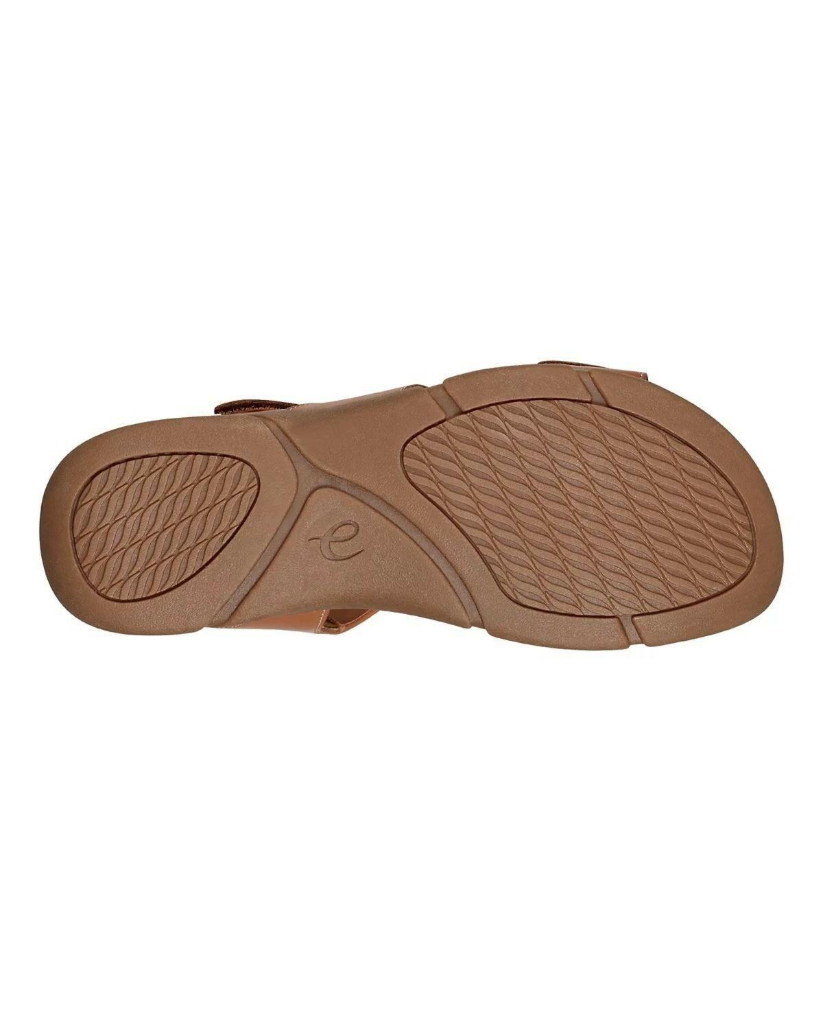 Easy Spirit Mavey Strappy Leather Sandals MSRP $69 Comfort Shoes Brown Size 11M