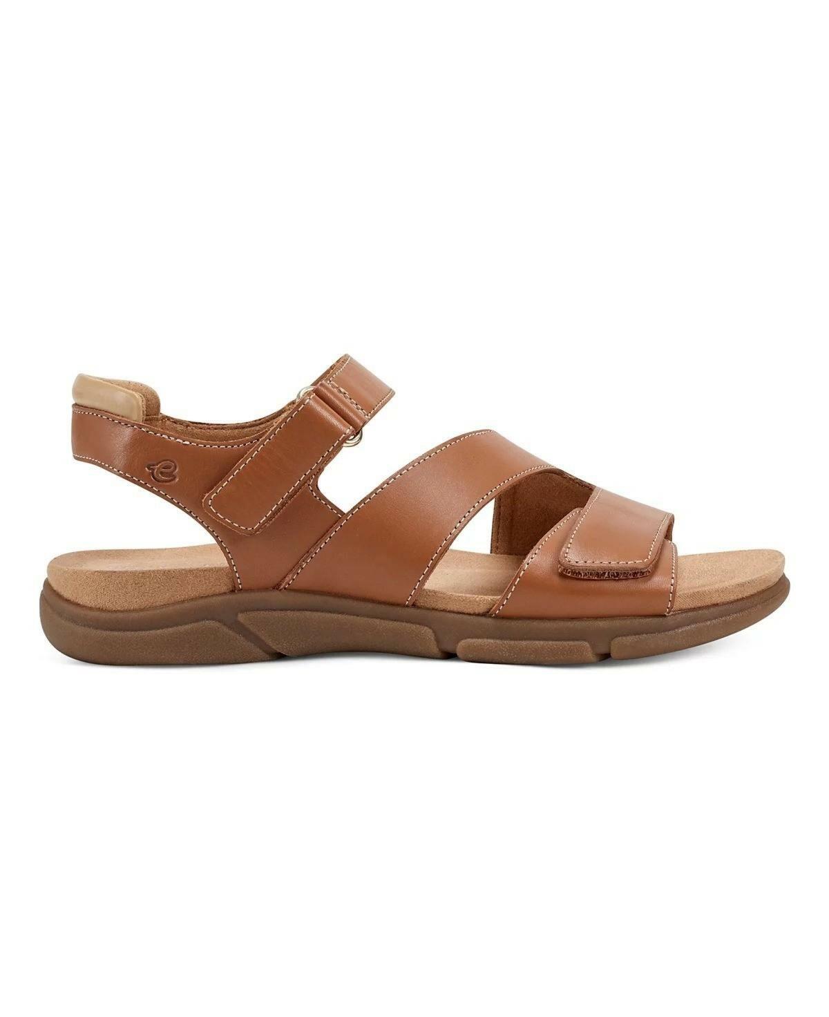 Easy Spirit Mavey Strappy Leather Sandals MSRP $69 Comfort Shoes Brown Size 11M