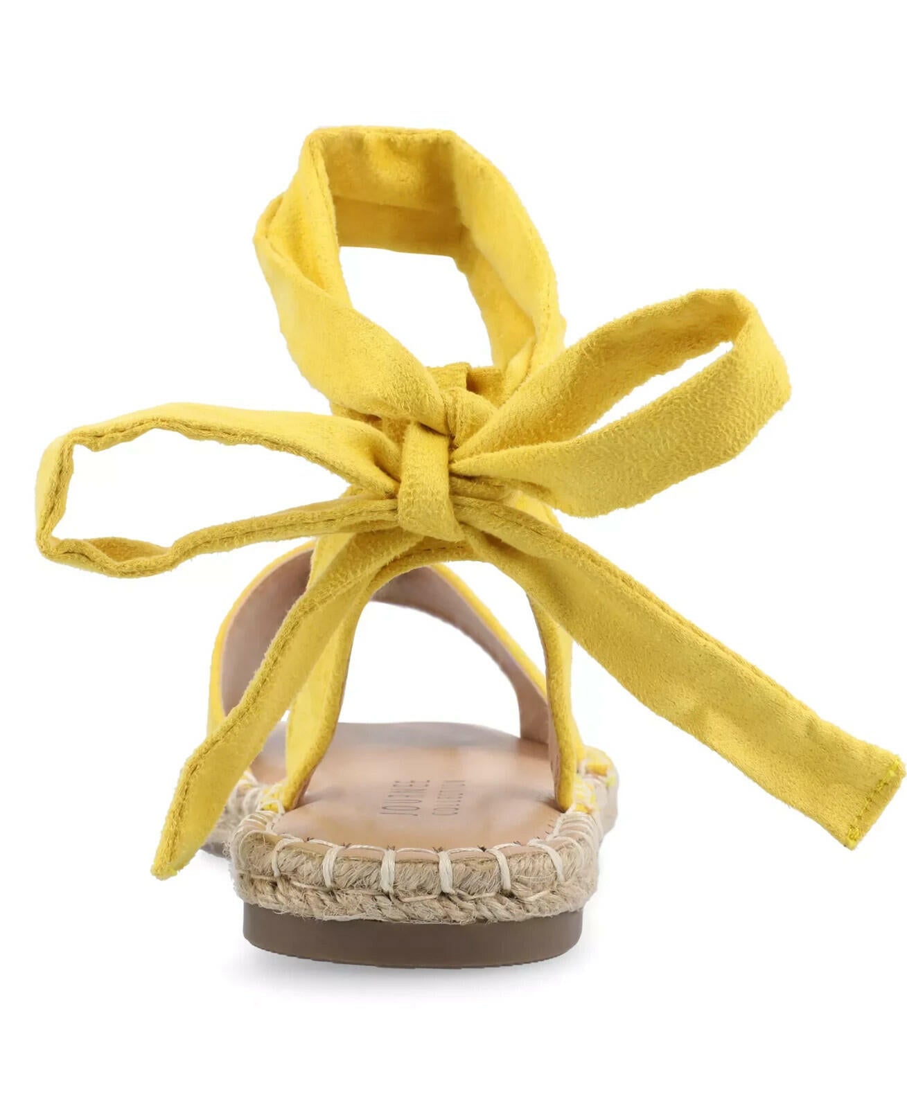 Journee Collection Emelie Espadrille Sandal Yellow 6.5 New $72