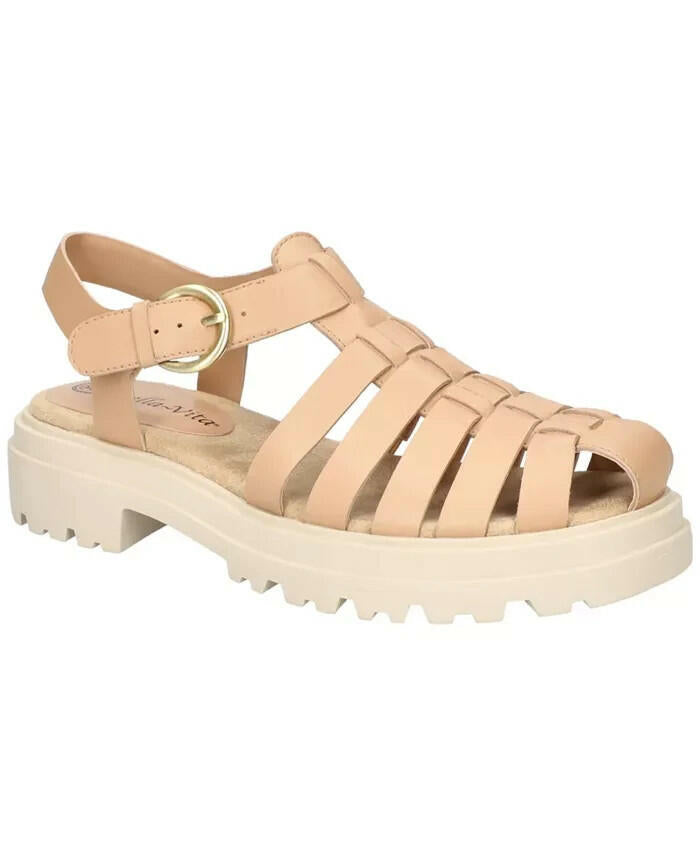 Bella Vita Womens Sinclaire Fisherman Sandals Natural Tan 9.5 New $100