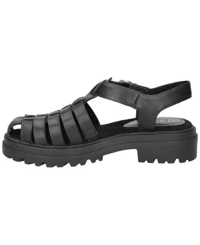 Bella Vita Womens Sinclaire Fisherman Sandals Black 11W New $100