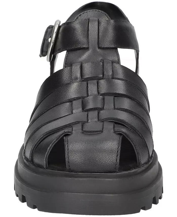 Bella Vita Womens Sinclaire Fisherman Sandals Black 11W New $100