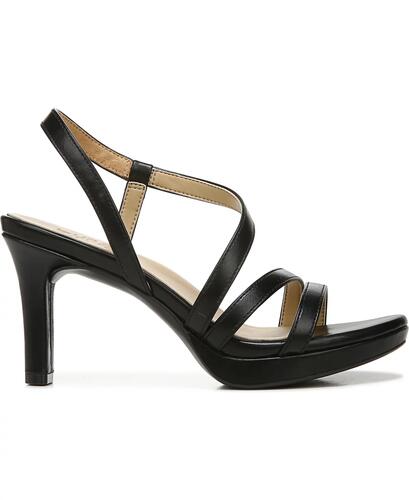 New Naturalizer Brenta black smooth Strappy dress sandals heels 6