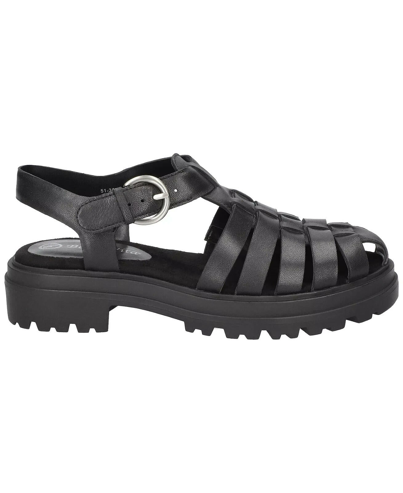 Bella Vita Womens Sinclaire Fisherman Sandals Black 11W New $100