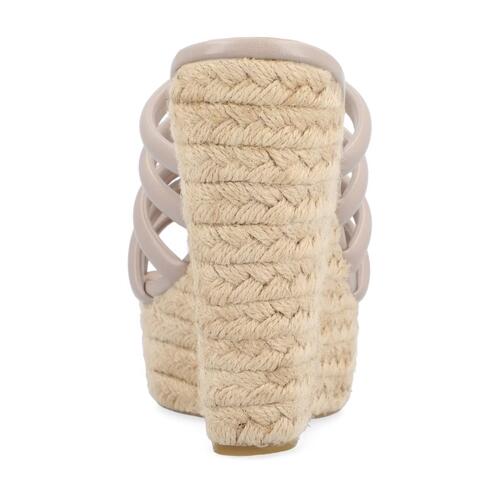Journee Collection Cynthie Espadrille Wedge Sandals – Women’s Tan, Size 10