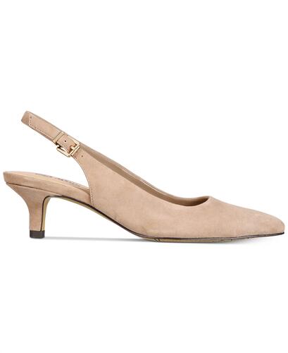 Bella Vita Scarlett Slingback Pumps – Women’s Almond Kidsuede, Size 9N, Comfort