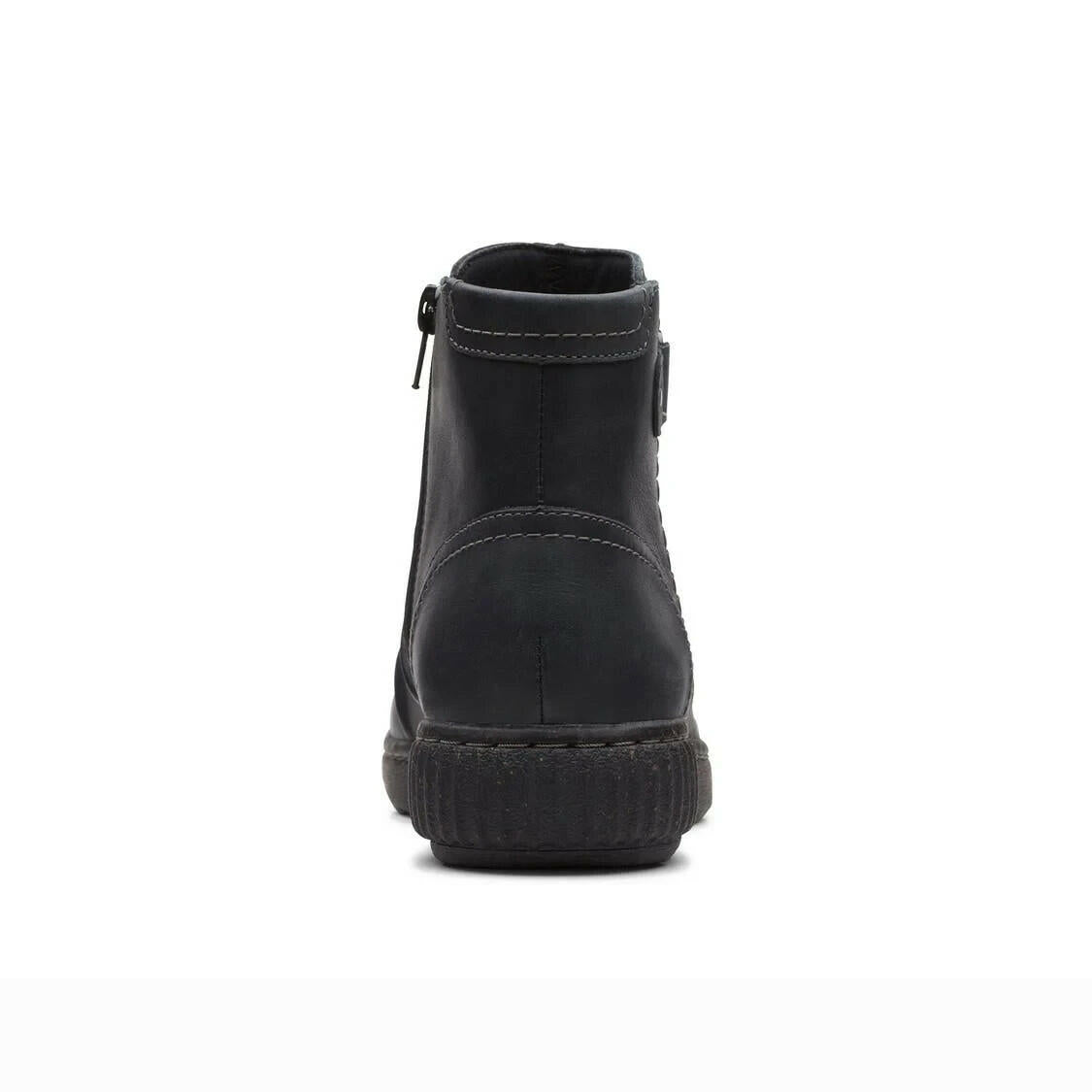 Clarks Womens Caroline Orchid Ruched Boots Black Leather 6.5M MSRP $120