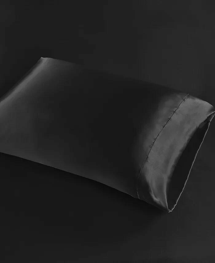 Madison Park Essentials Satin Black King Pillowcase Set of 2 MSRP $20