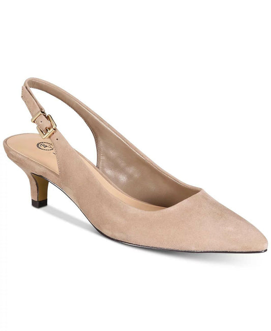 Bella Vita Scarlett Slingback Pumps – Women’s Almond Kidsuede, Size 9N, Comfort