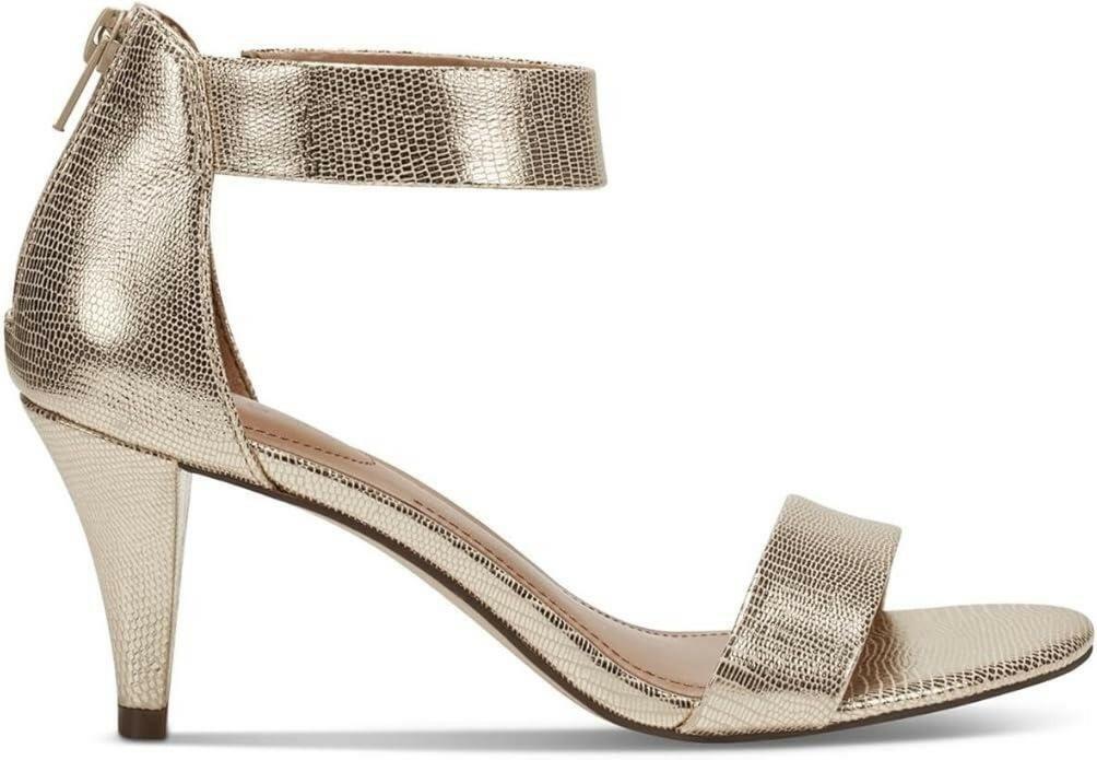 Style & Co Paycee Dress Women’s Block Heel Shoes Gold MSRP $69 Size 7.5