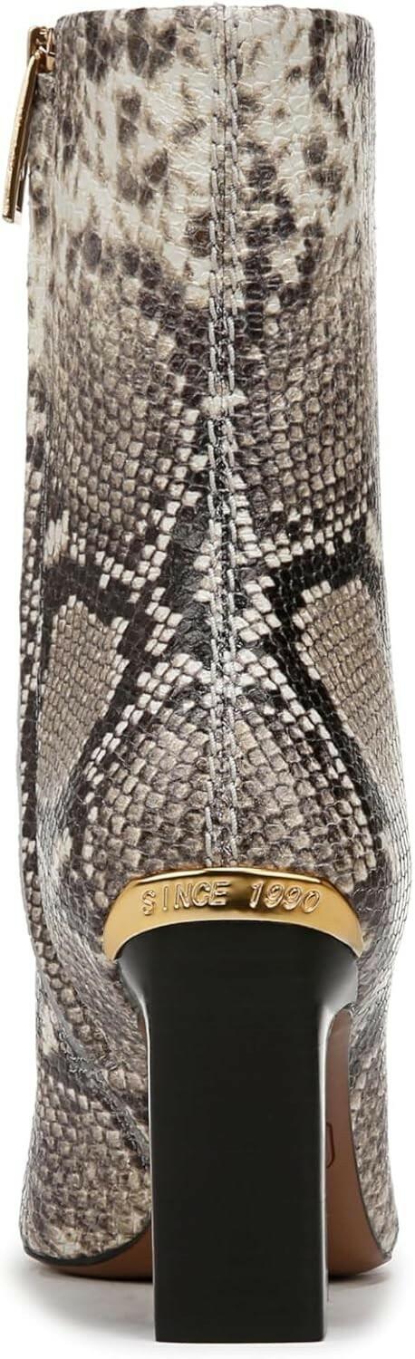 Franco Sarto Briar Snake Print Bootie Grey Size 8 MSRP $179