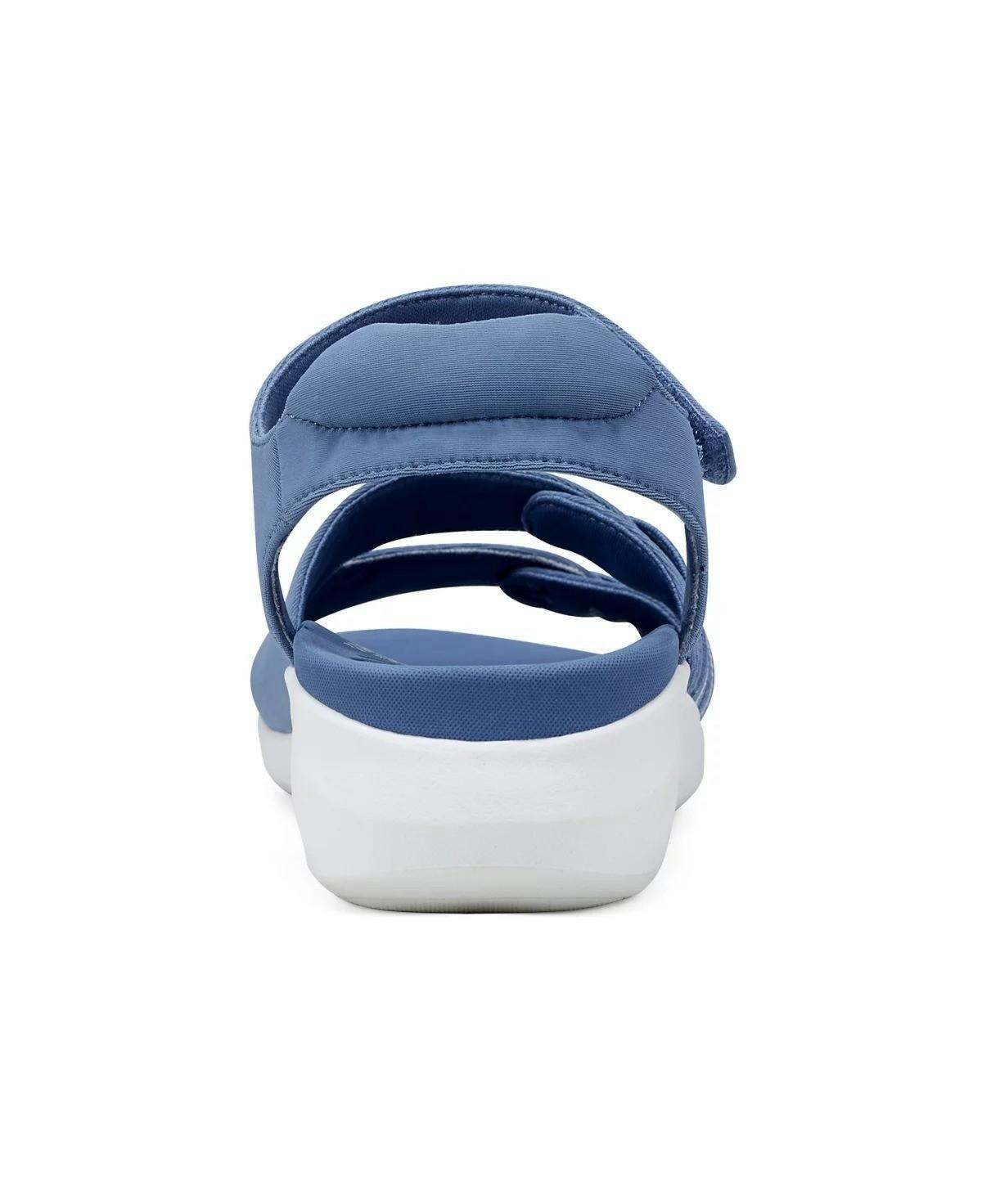 Easy Spirit Weber Women’s Sporty Sandals Light Wedge Comfort Walking Blue 8.5
