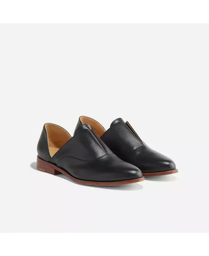 Nisolo Womens Emma DOrsay Oxford 2.0 Leather Slip On Black 9.5 $170