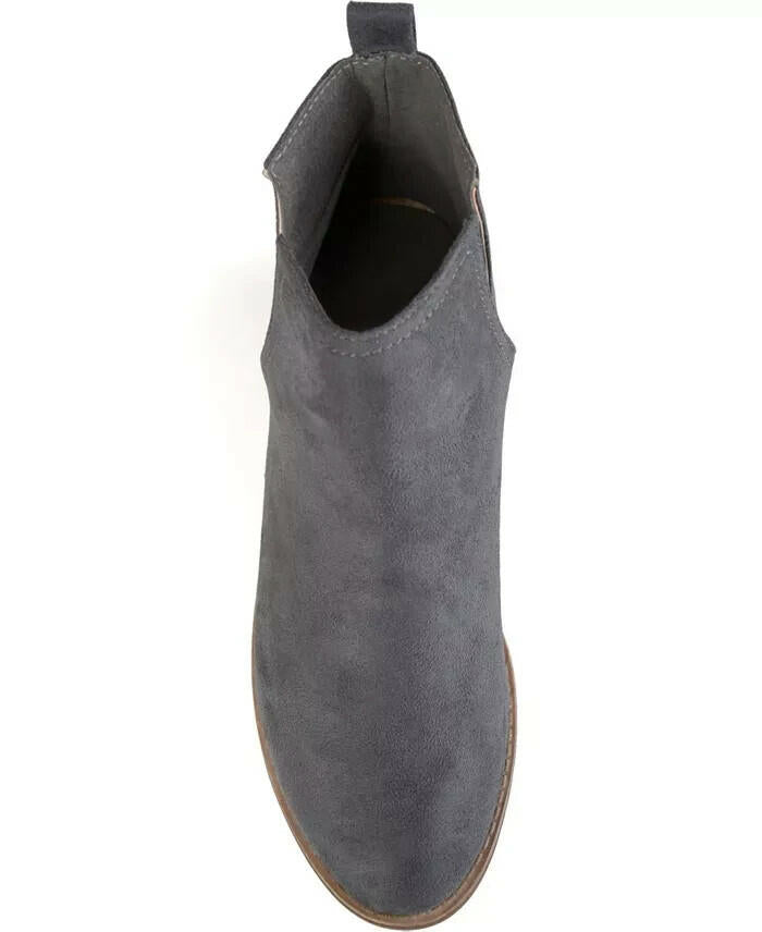 Journee Collection Rimi Notched Ankle Booties Gray Size 6.5 MSRP $109