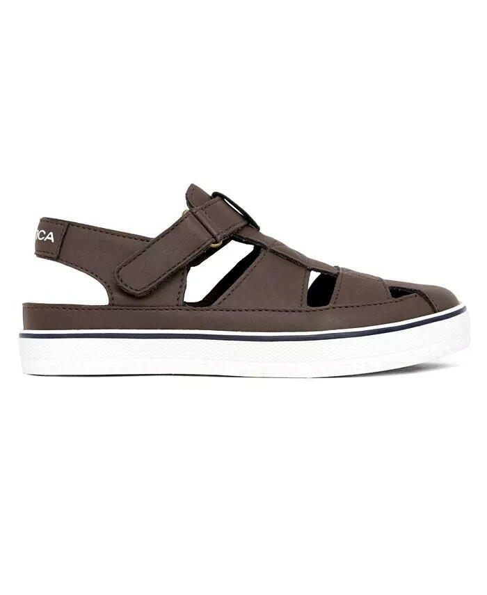 Nautica Boys Mikkel Strong Fisherman Sandals Brown Size 13 New $69