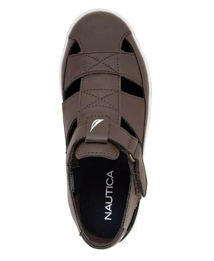 Nautica Boys Mikkel Strong Fisherman Sandals Brown Size 13 New $69