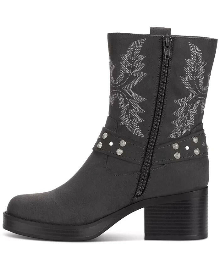 Sun + Stone Womens Norahh Moto Booties Charcoal Sz 11 MSRP $129