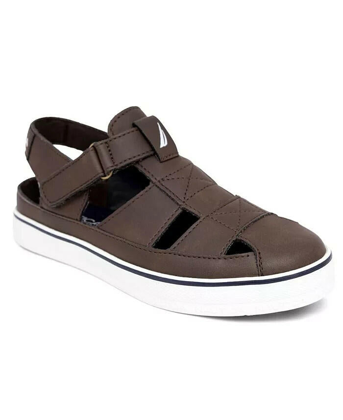 Nautica Boys Mikkel Strong Fisherman Sandals Brown Size 13 New $69