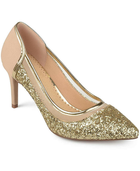 JOURNEE COLLECTION WOMEN'S KALANI HIGH HEEL PUMPS ROSE GOLD SIZE 6