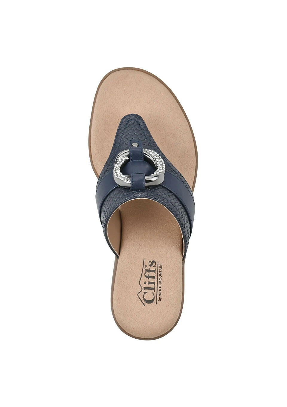 Cliffs by White Mountain Benedict Sandals Women’s Thong Shoes Navy 10 MSRP $70