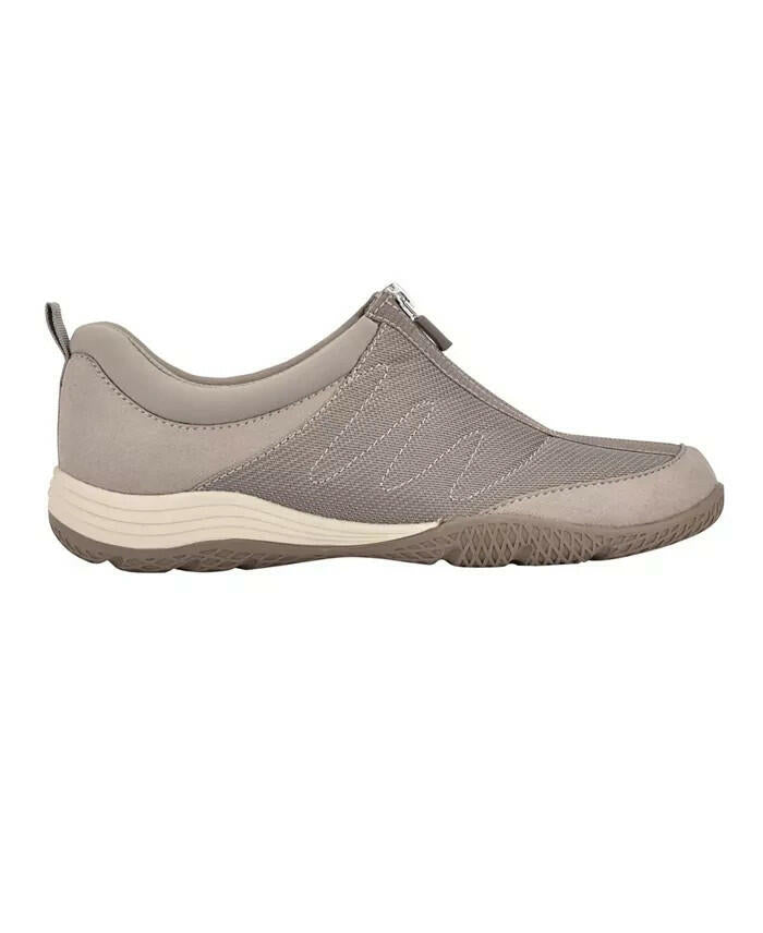 Easy Spirit Bestrong Zip Up Walking Sneakers Gray Tan 6.5 Comfort $98