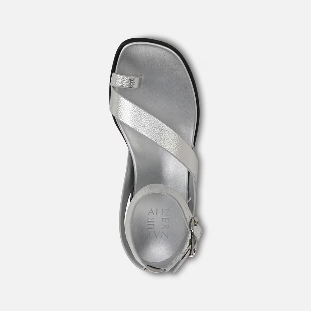 Naturalizer Birch Sandal Silver Size 12 New MSRP $110