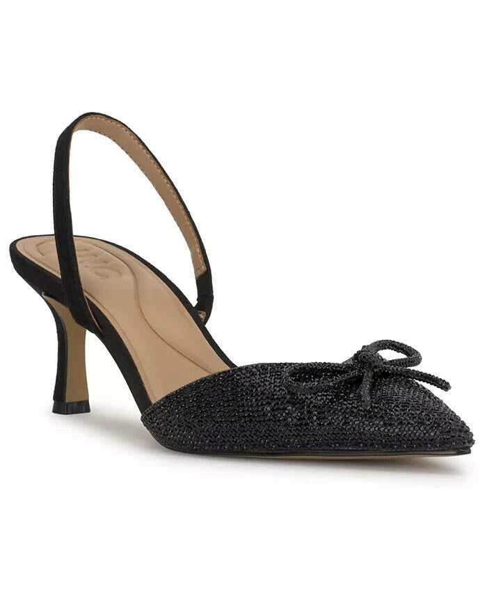 INC Womens Generys Rhinestone Pointed Toe Pumps Black 6.5 New $99