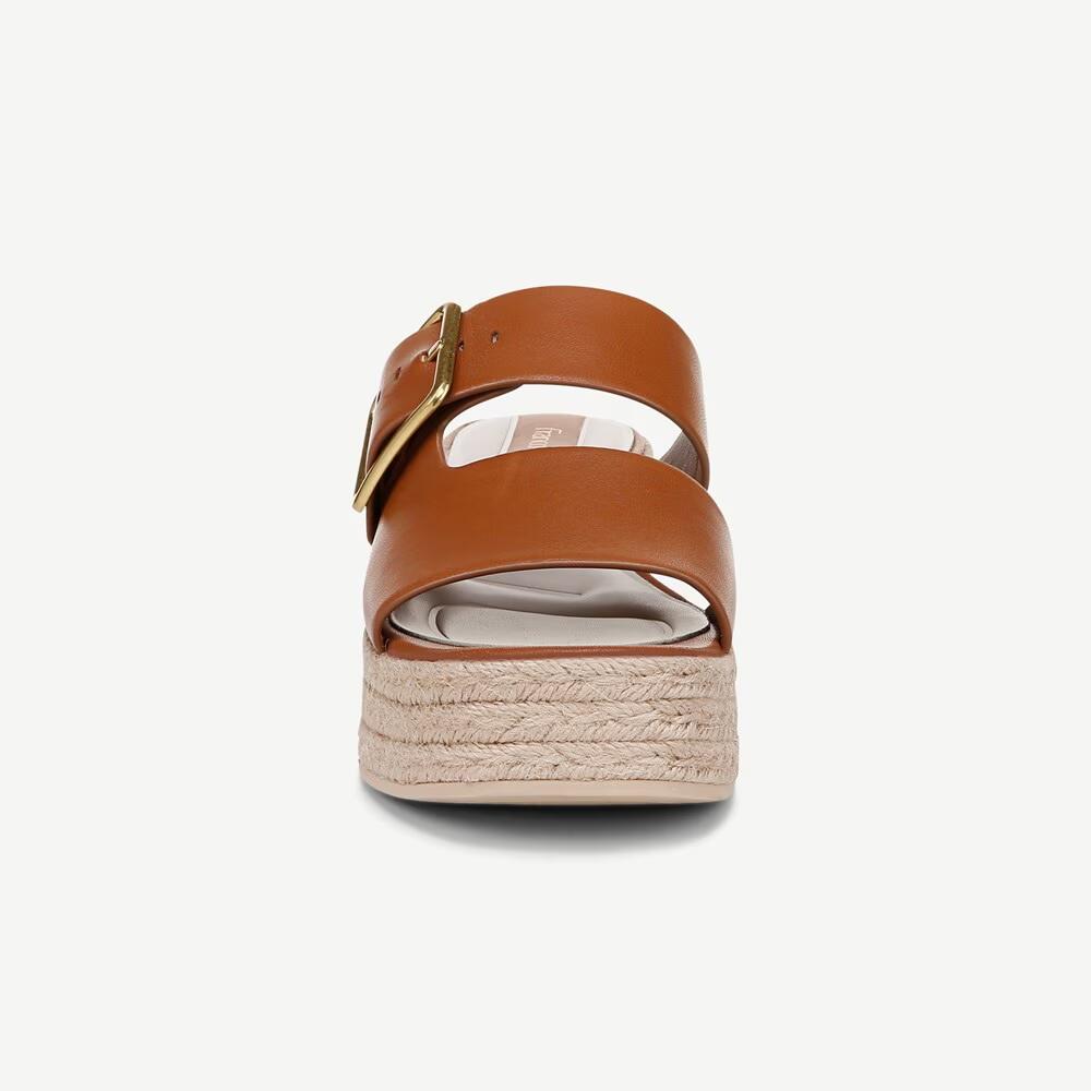 Franco Sarto Womens Taziana Espadrille Slide Sandals Brown 5.5 New $115