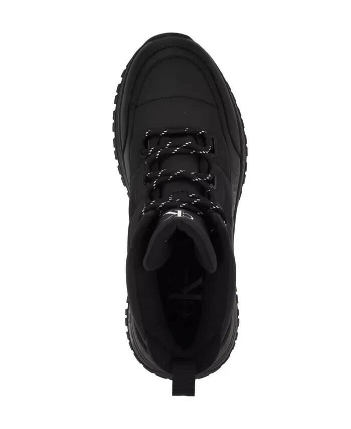 Calvin Klein Womens Noanne Lace Up Cold Weather Boots Black 7 New $120