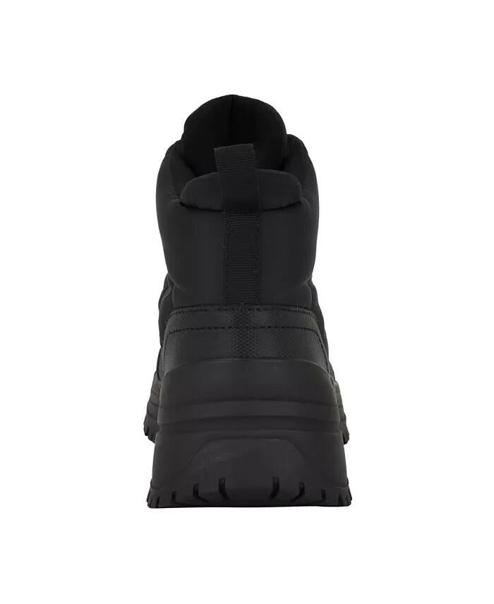 Calvin Klein Womens Noanne Lace Up Cold Weather Boots Black 7 New $120