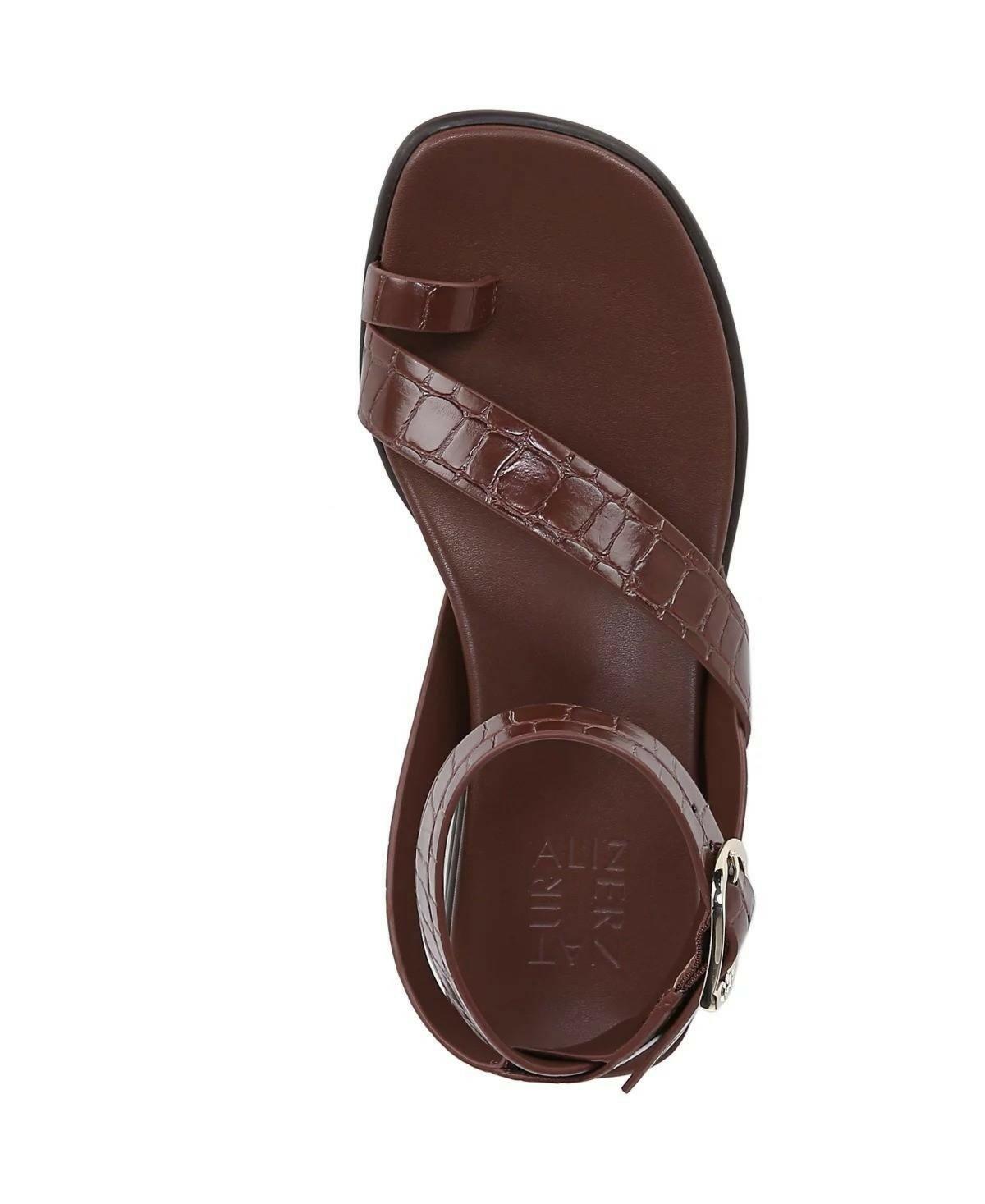 Naturalizer Birch Sandals Strappy Comfort  Brown Croco Size 8.5  MSRP $110