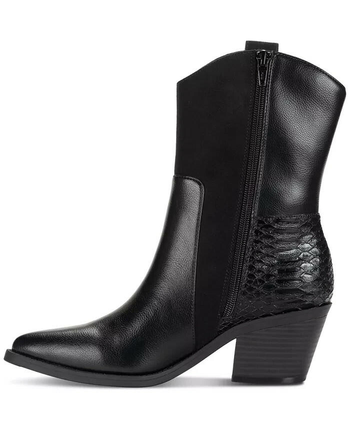 Sun + Stone Biancaa Western Block Heel Booties Women’s size 6 MSRP $99