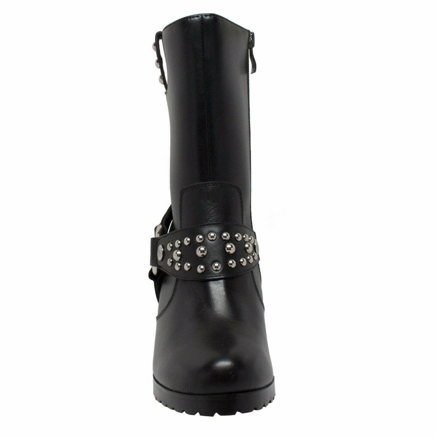 Ride Tecs 10 Inch Harness Biker Boots Black Leather Size 8.5 $129 MSRP