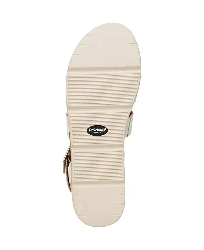 Dr Scholls Womens Once Twice Espadrille Platform Sandals White 8 New $95
