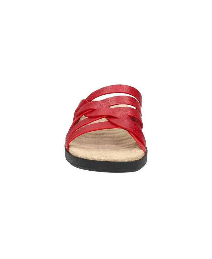Easy Street Comfort Wave Sheri Slide Sandals Brown Size 7 Memory Foam $55