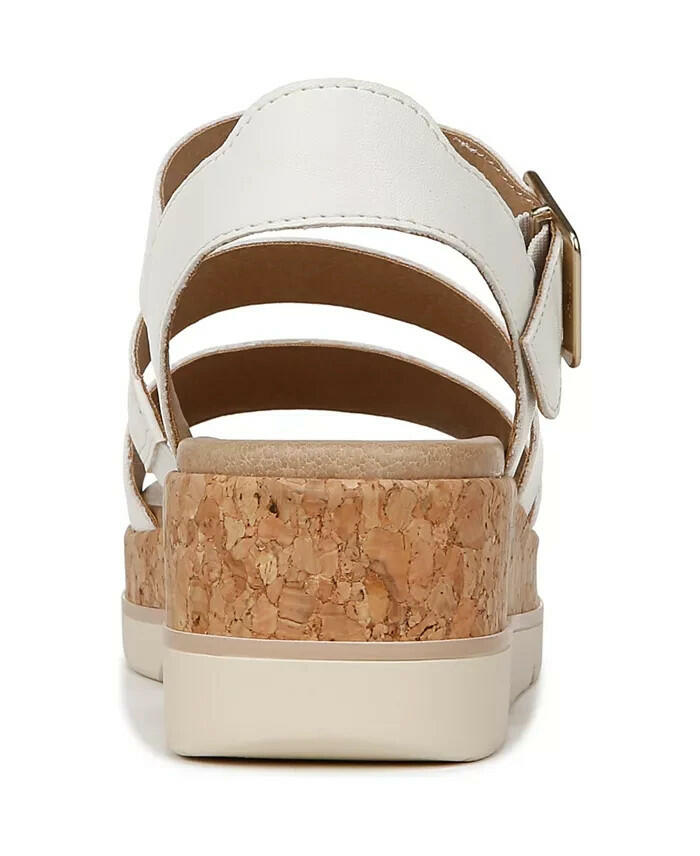 Dr Scholls Womens Once Twice Espadrille Platform Sandals White 8 New $95