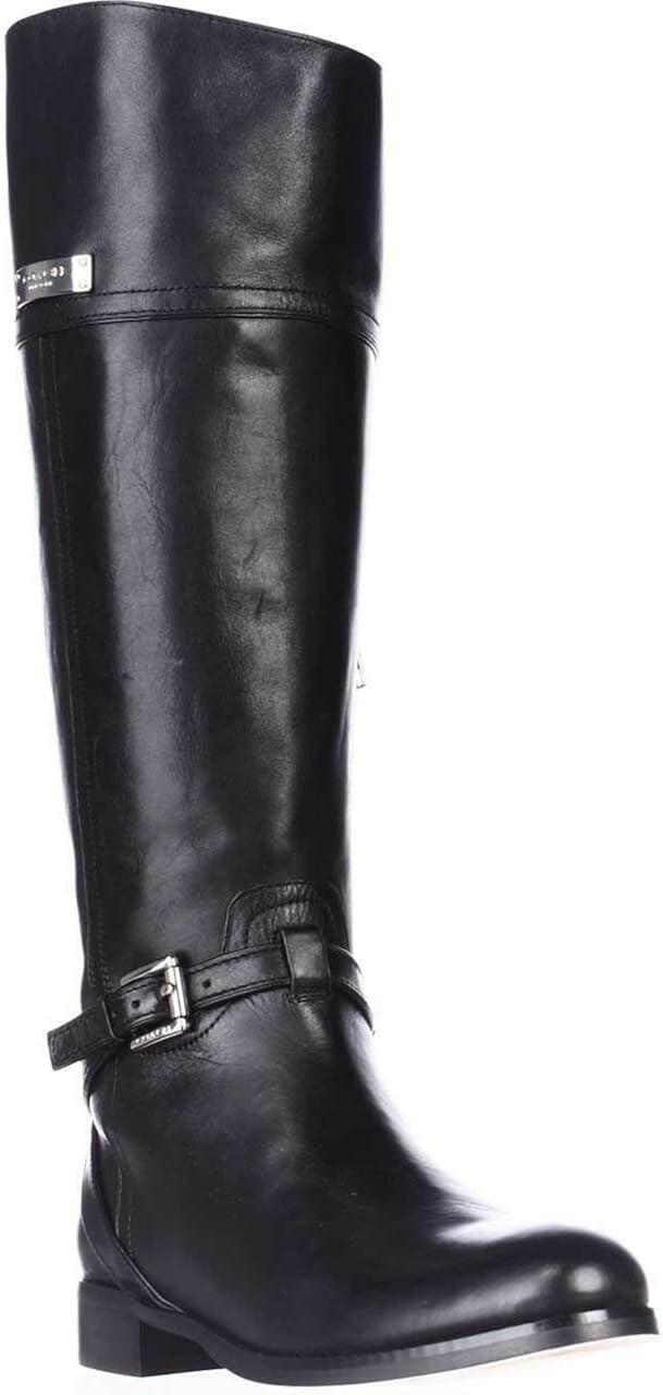 Coach Women's Black Micha Leather Knee High Classic Riding Boots $249