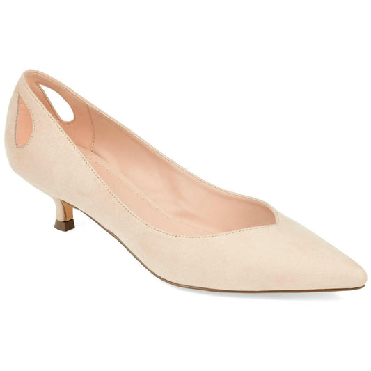 Journee Collection Womens Goldie Kitten Heel Pumps Nude 12 New $60
