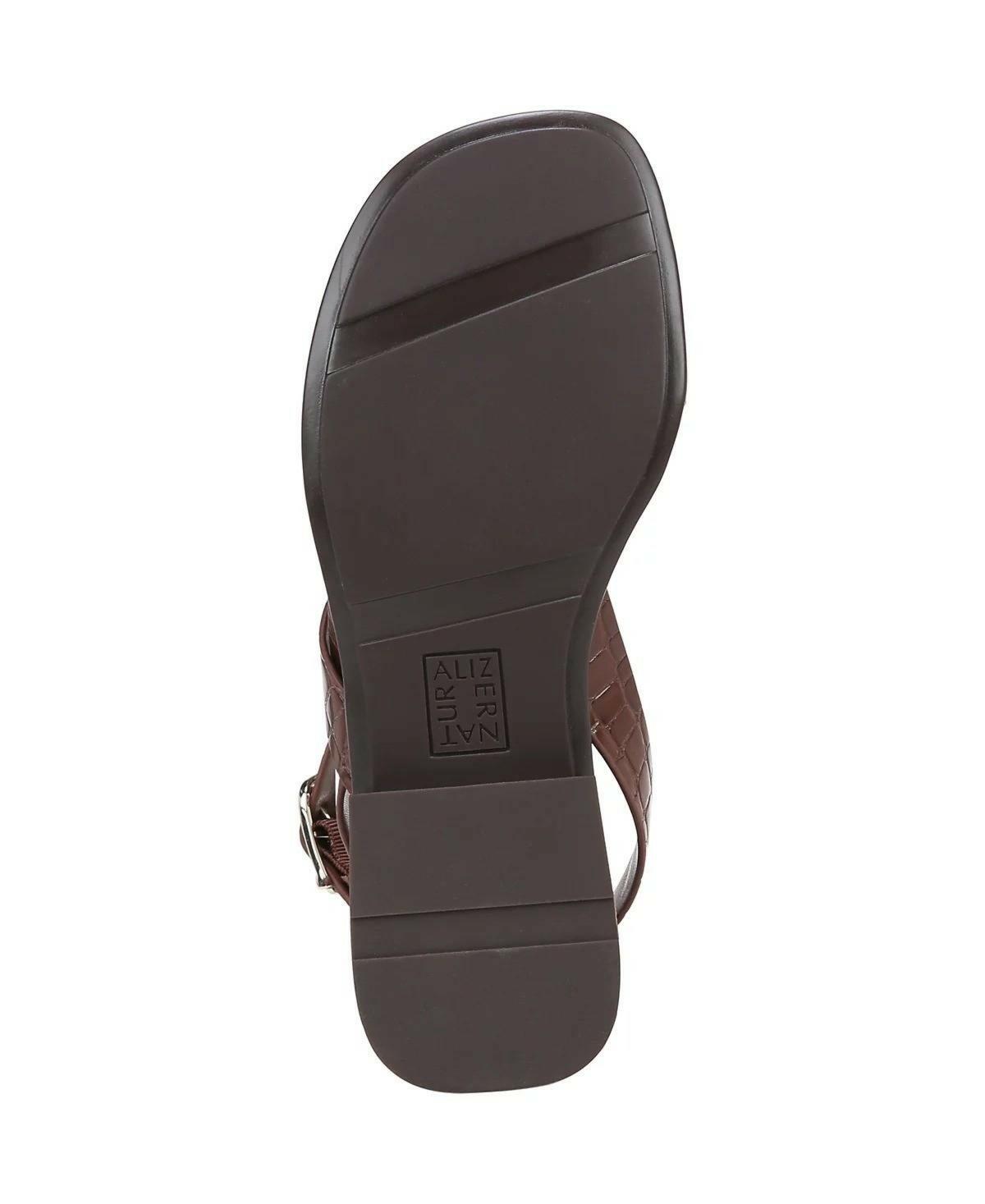 Naturalizer Birch Sandals Strappy Comfort  Brown Croco Size 8.5  MSRP $110
