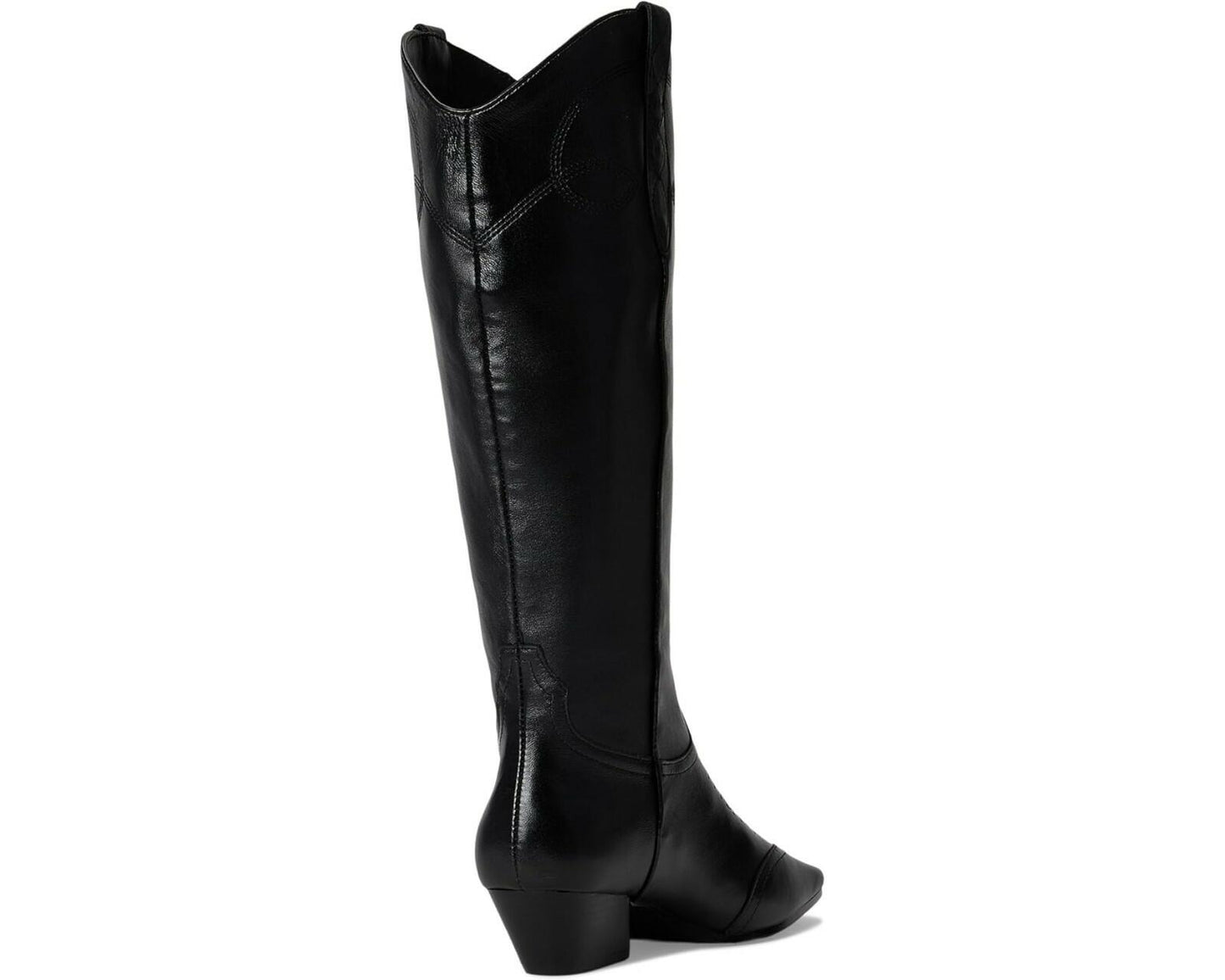 Steve Madden Dollie Western Boots Black 7 Knee High Embroidered $190