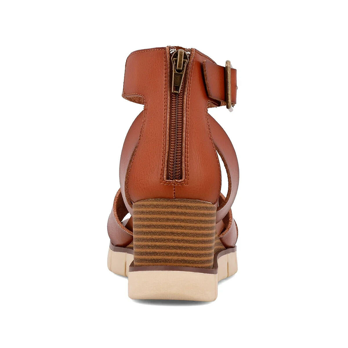 MIA Womens Lauri Wedge Sandals Brown Size 9 Platform Heel $69