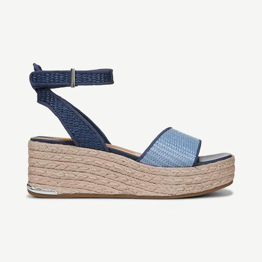 Franco Sarto Womens Tiffany Platform Espadrille Sandals Blue 11 $120
