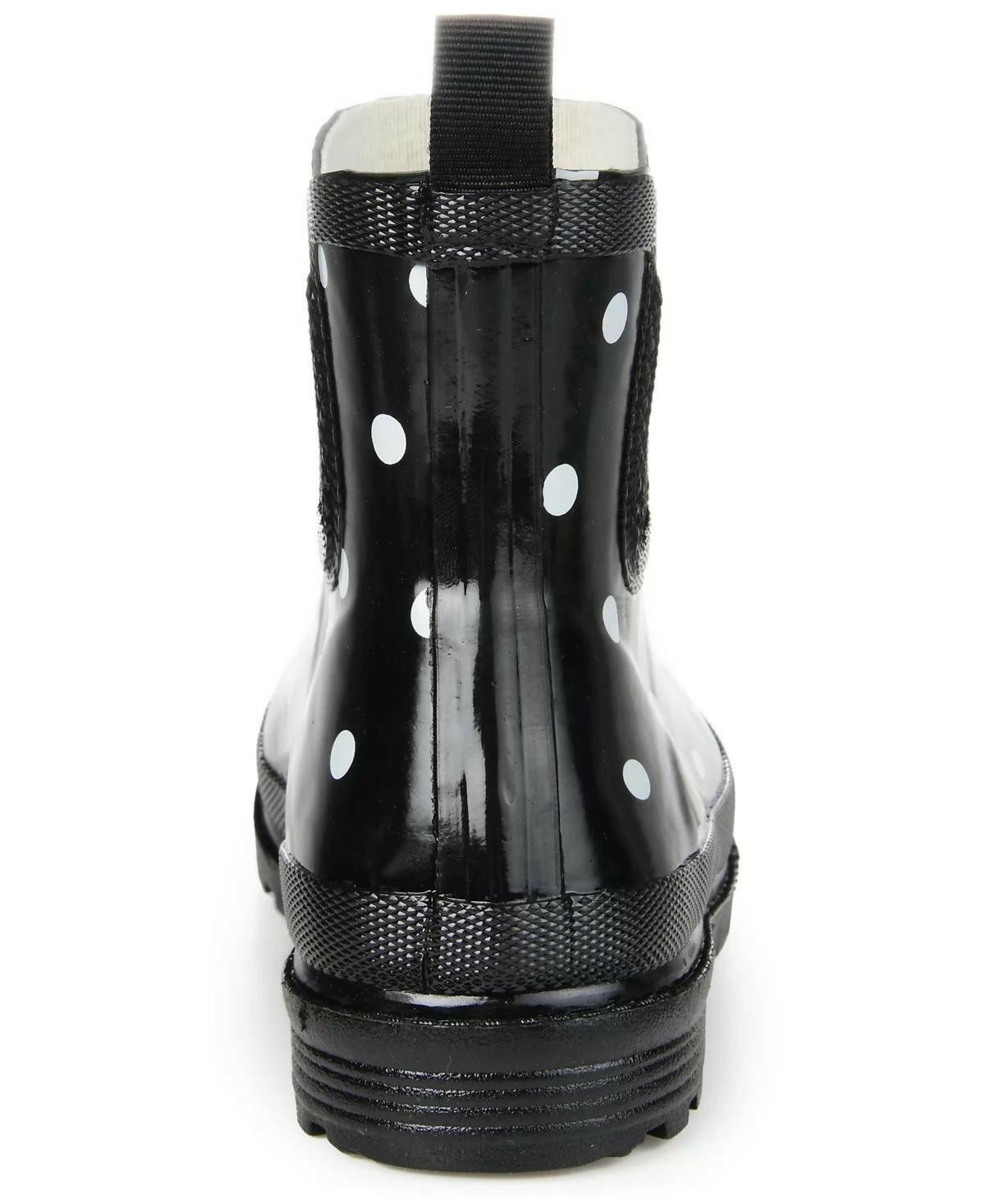 Journee Collection Tekoa Rain Boots Women’s Ankle Waterproof Shoes Dots 7 – MSRP