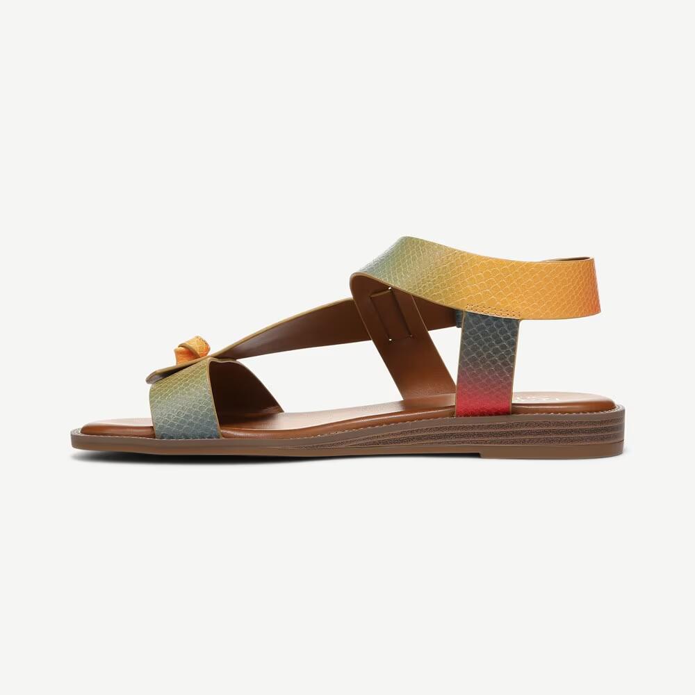Franco Sarto Womens Glenni Strappy Sandals Multi Snake Print 6 $99