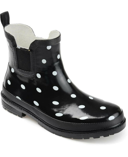 Journee Collection Tekoa Rain Boots Women’s Ankle Waterproof Shoes Dots 7
