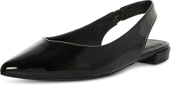 Madden Girl Womens Devin Slingback Pointed Toe Flats Black 6 $69